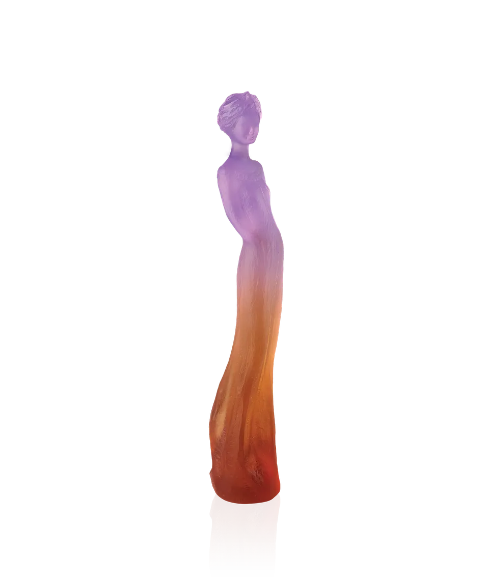 daum-sophie-sculpture-femme-cristal-ambre-violette-375ex image 1