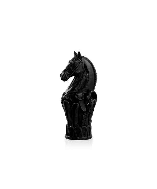 daum-r-ve-equestre-bougie-sculpt-e-cavalier-chec-noire image 1