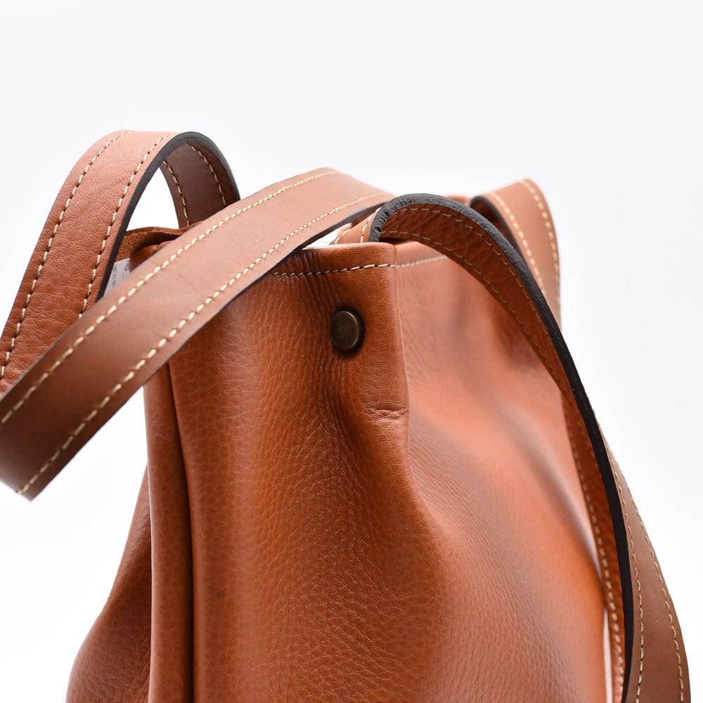 luisa-paix-o-sac-main-cuir-marron-clair-25-cm-doubl-coton image 3