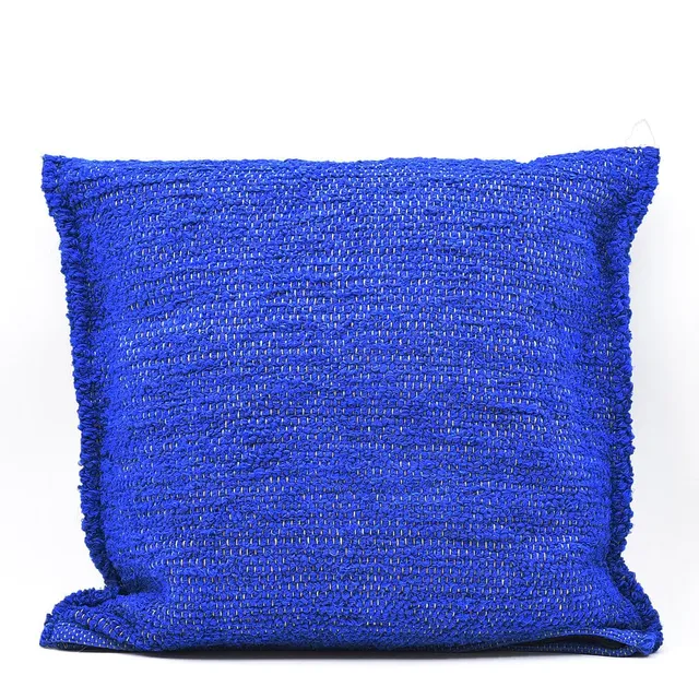 housse-coussin-artisanale-60x60-bleu-dur-lavable image 1
