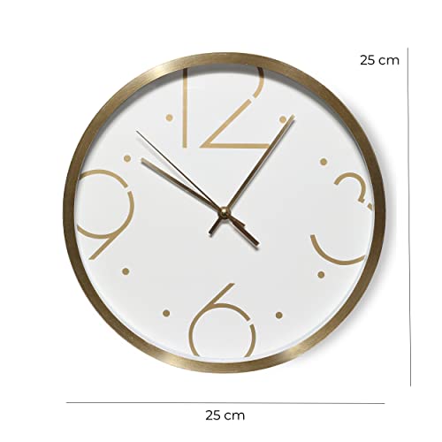 baroni-home-orologi-horloge-murale-pvc-nombres-or-25-cm-silencieuse image 6