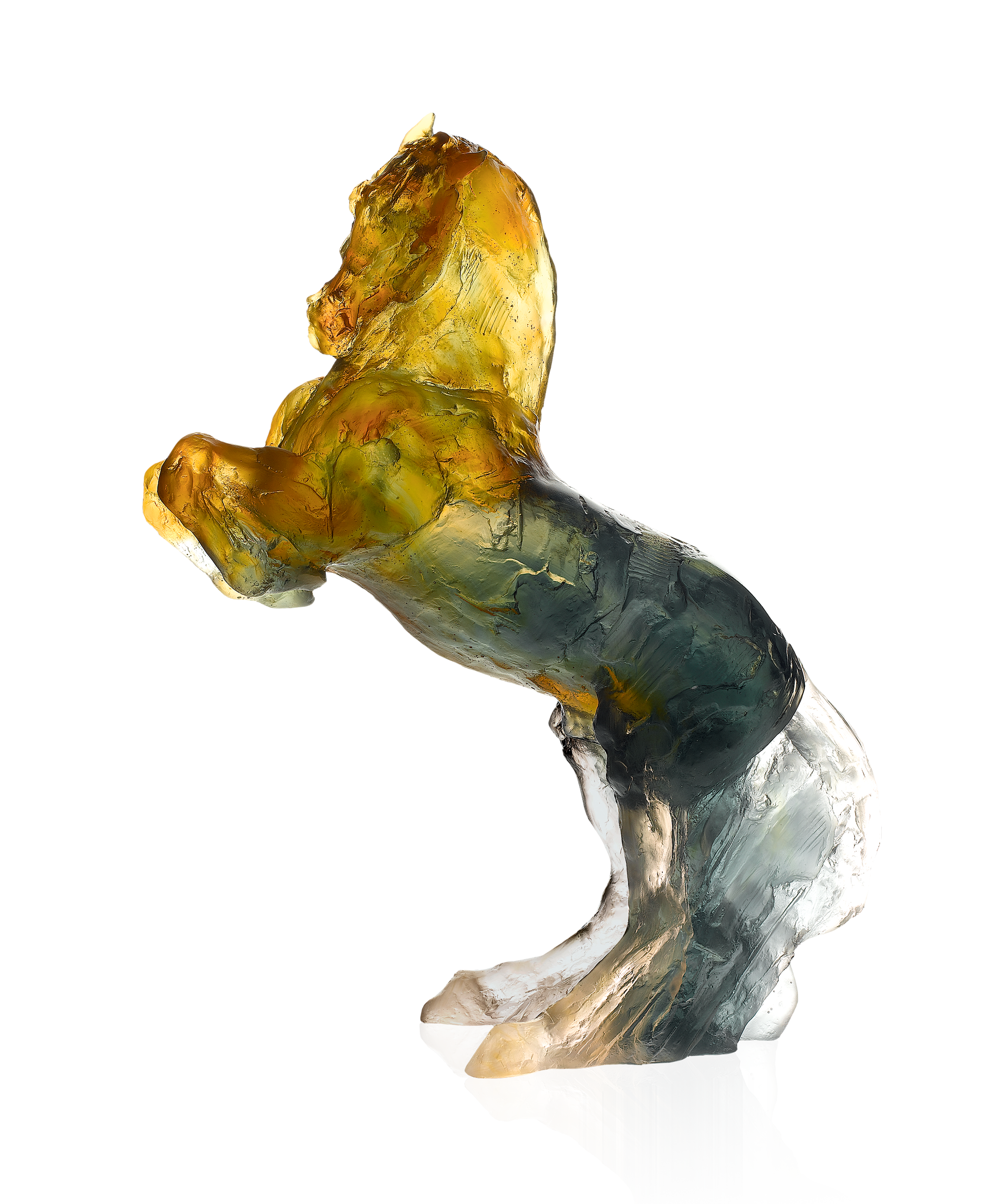 daum-art-cristal-balthazar-ambre-gris-sculpture-animale-sauvat image 1
