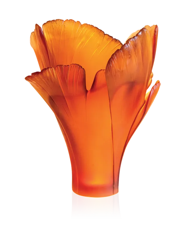daum-ginkgo-vase-magnum-ambre-99ex image 1