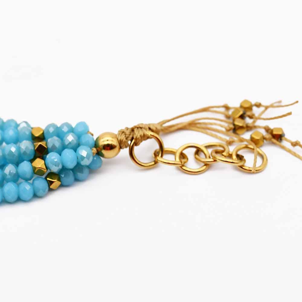 luisa-paix-o-bracelet-perles-verre-turquoise-18-22-cm image 4
