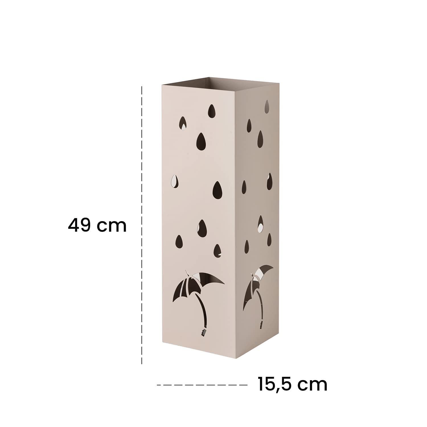 baroni-home-porte-parapluie-m-tal-gris-taupe-49x15-5-cm image 2