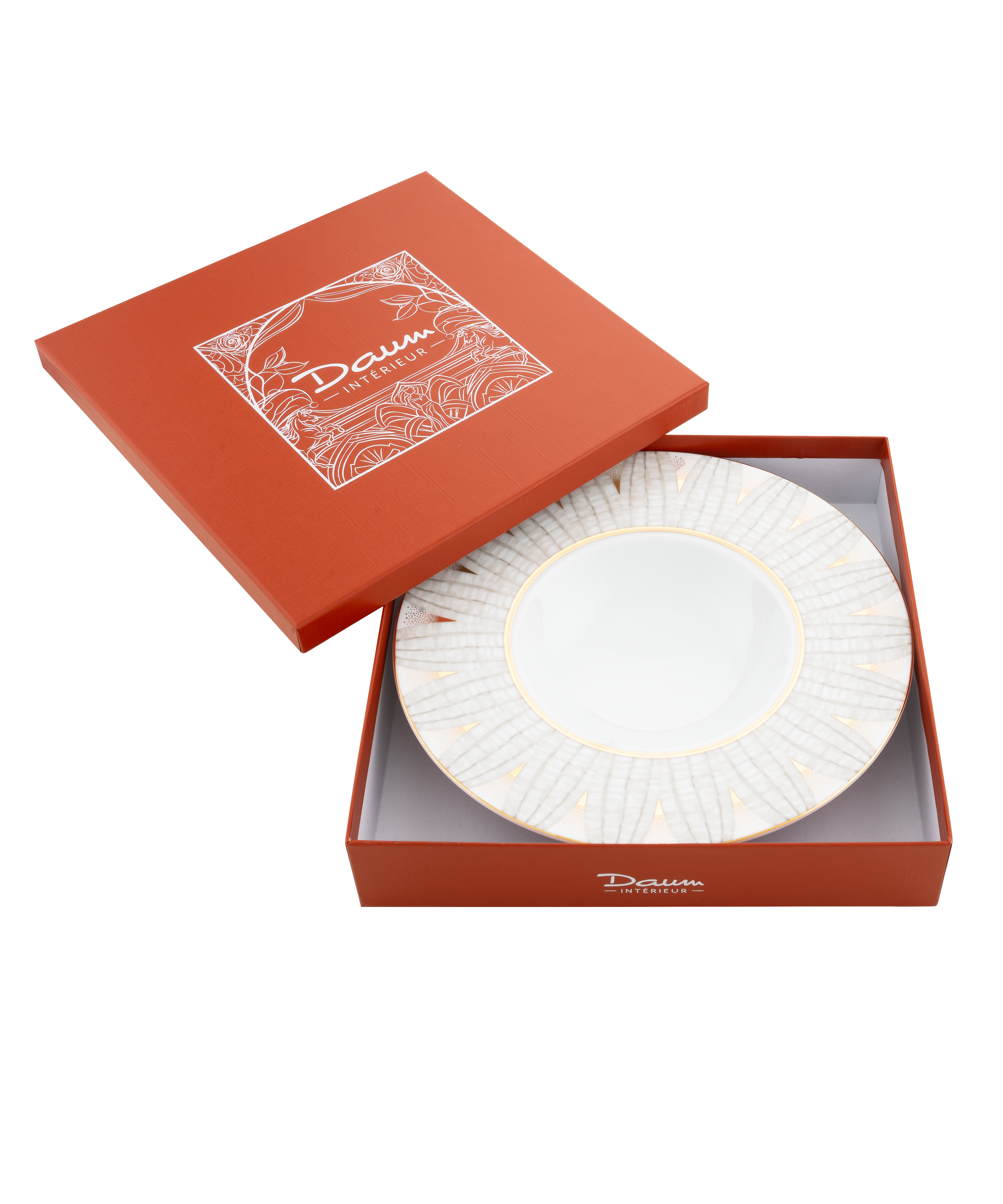 daum-art-de-la-table-or-d-abeille-coffret-2-assiettes-creuses-porcelaine image 3