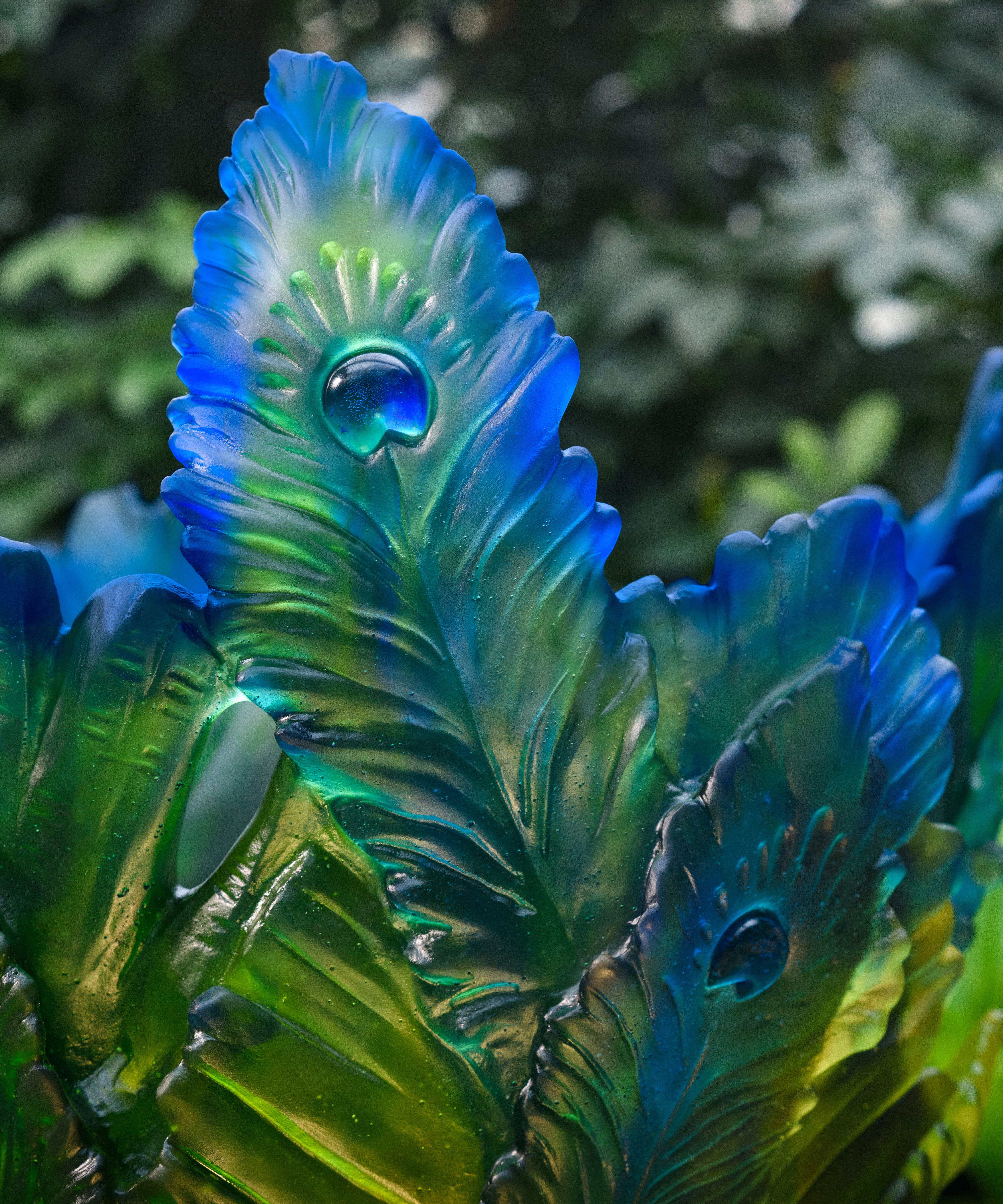 daum-univers-v-g-tal-fleur-de-paon-exotique-vase-magnum image 5