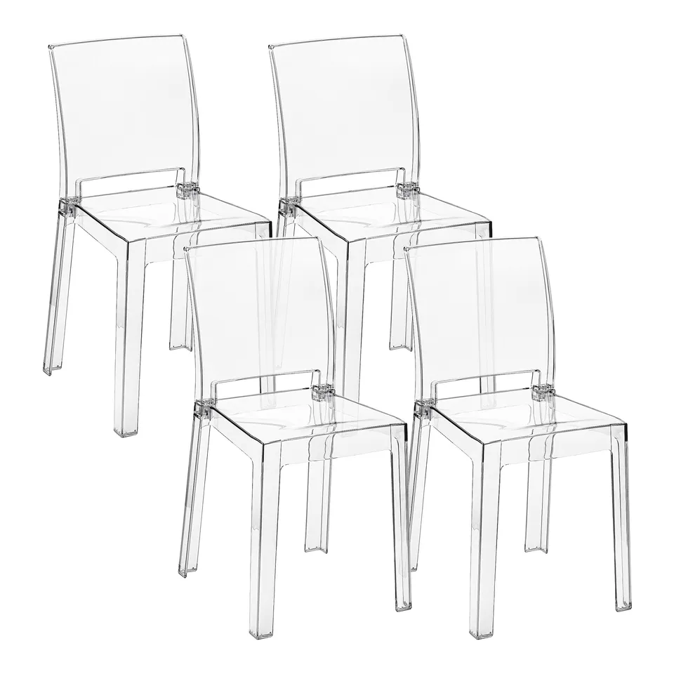 baroni-home-sedie-lot-4-chaises-transparentes-polycarbonate-36x81 image 1