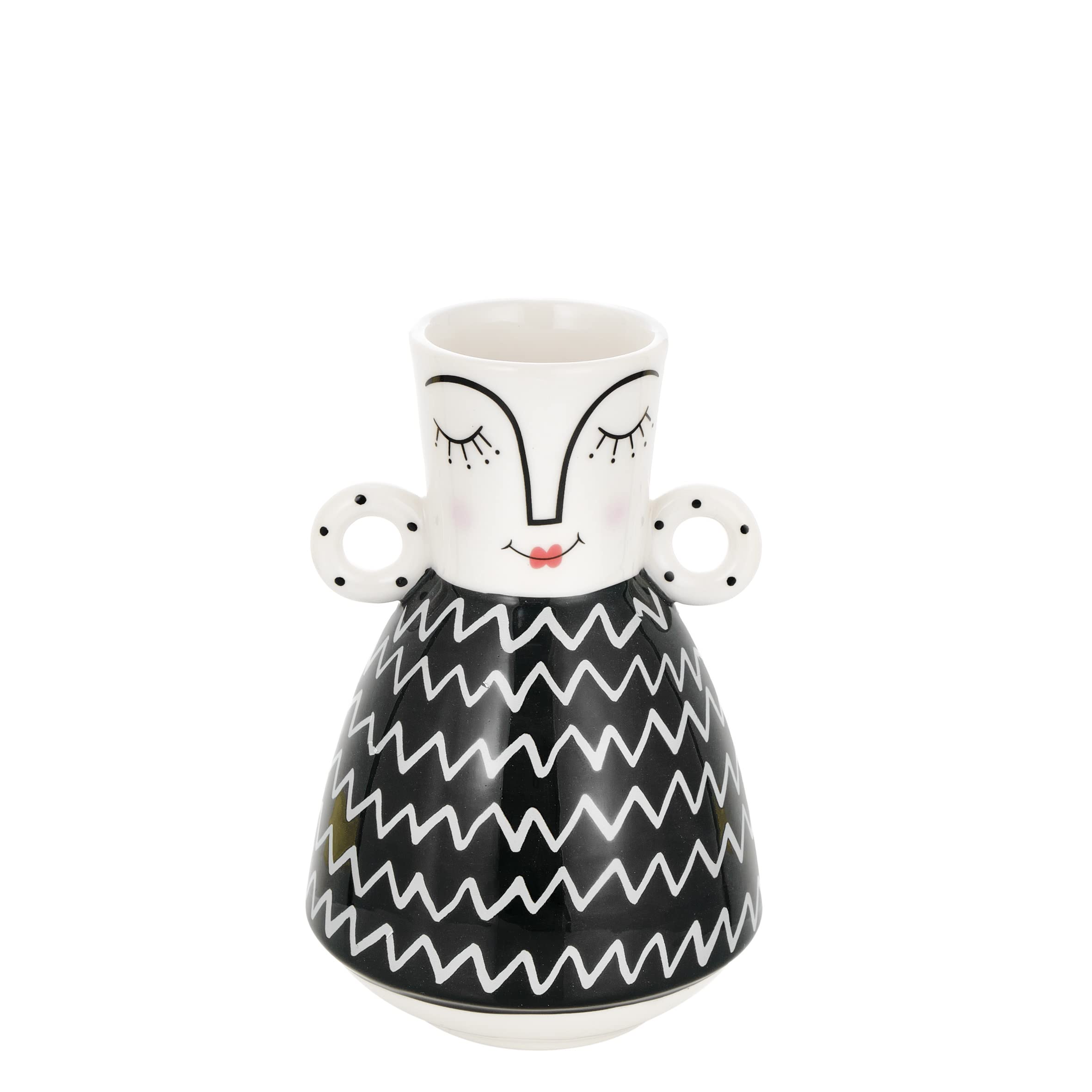 baroni-home-decorazioni-vase-c-ramique-visage-clin-d-il-10x10x16-cm image 7