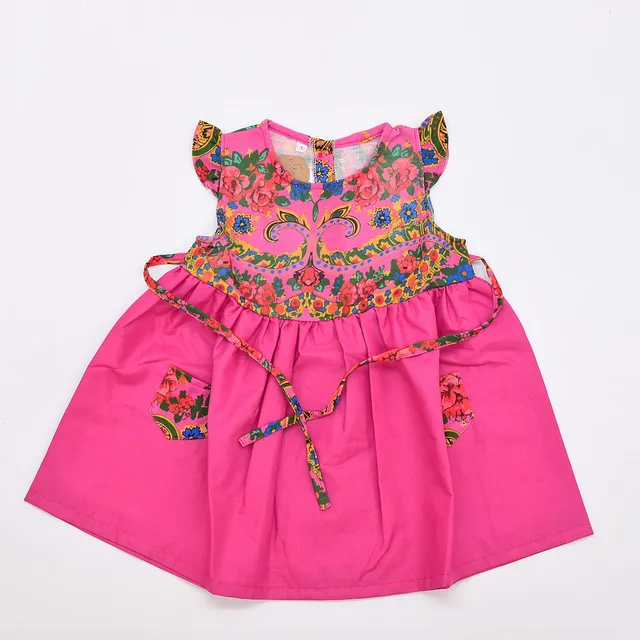 luisa-paix-o-robe-enfant-viana-rose-coton-2-ans-motifs-floraux image 1