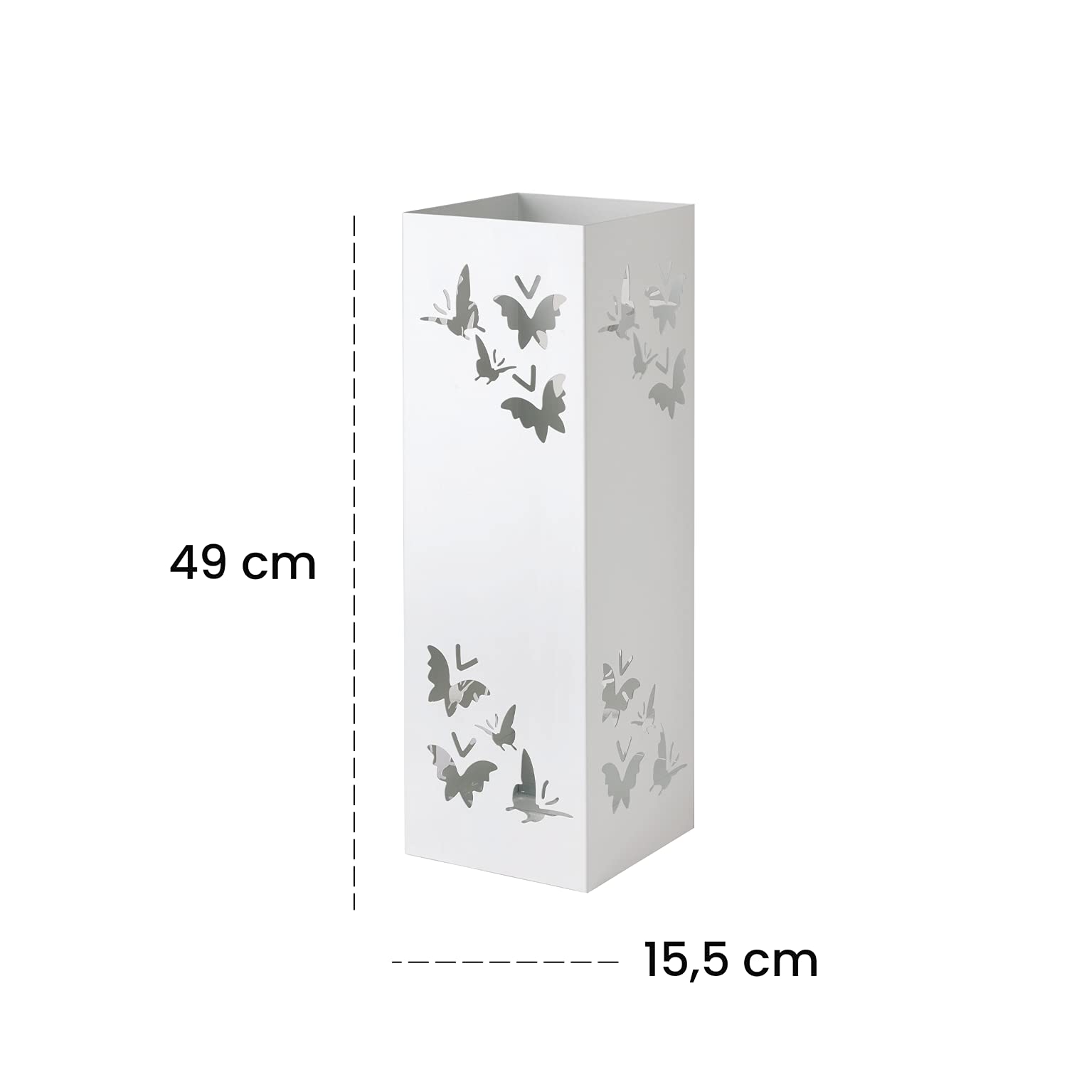 baroni-home-portaombrelli-porte-parapluie-blanc-papillons-49-cm image 2