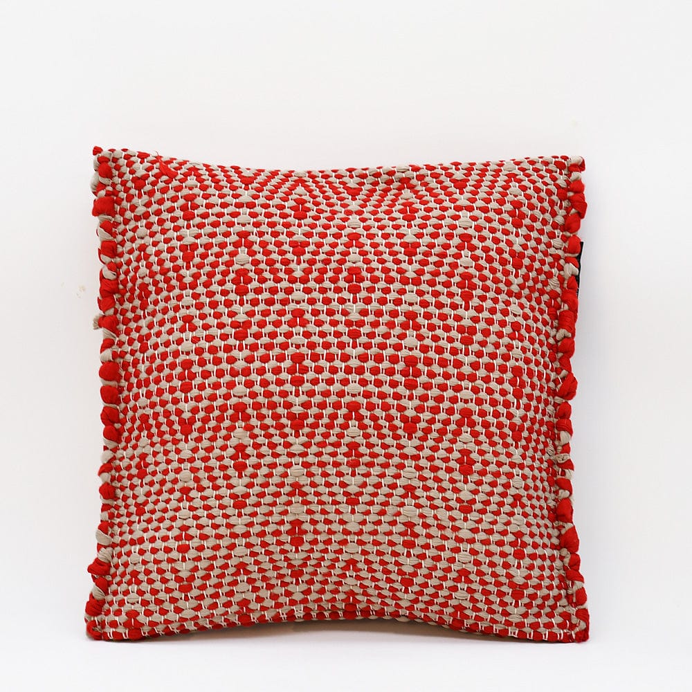 luisa-paix-o-housse-de-coussin-fibres-recycl-es-rouge-40x40cm image 1