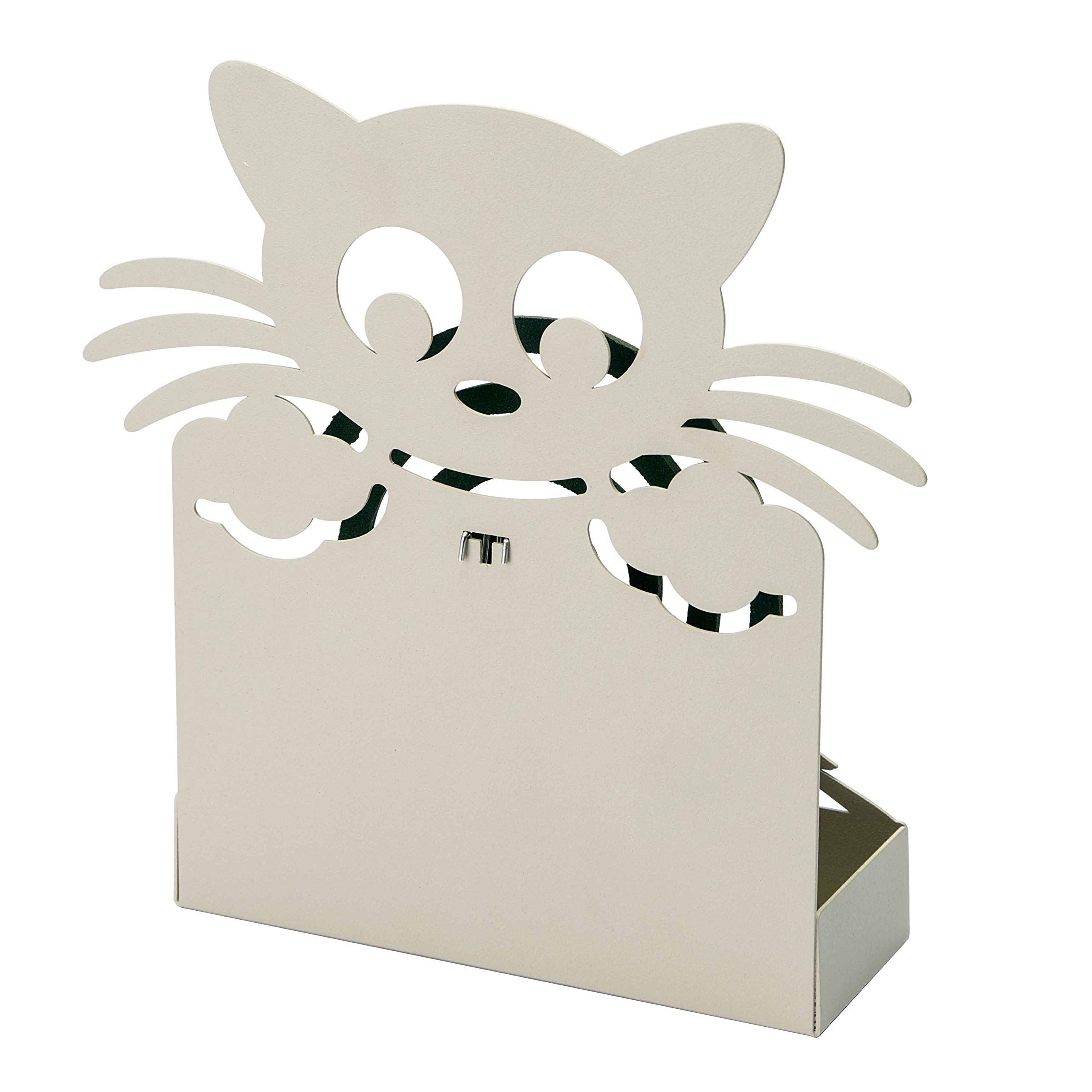 baroni-home-porte-spirale-anti-moustiques-m-tal-chat-gris-18cm image 2