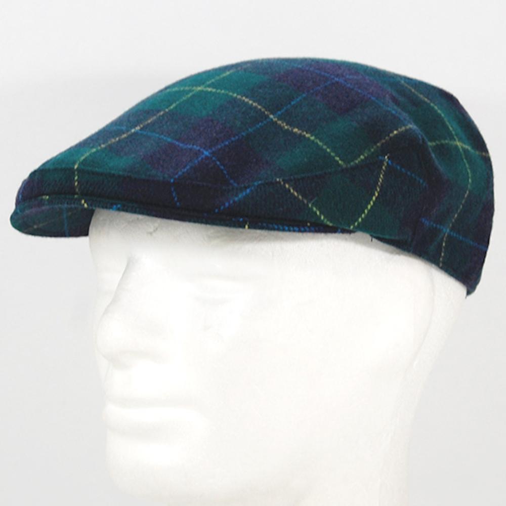 luisa-paix-o-accessoires-casquette-tartan-vert-fonc-laine-56 image 3