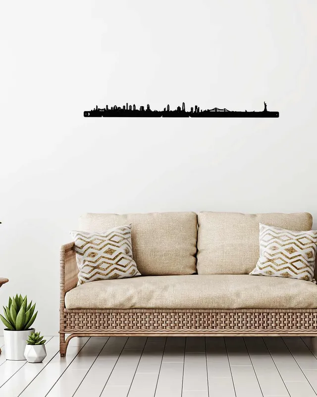 je-suis-art-skylines-monde-new-york-silhouette-d-co-murale-m-tal image 1