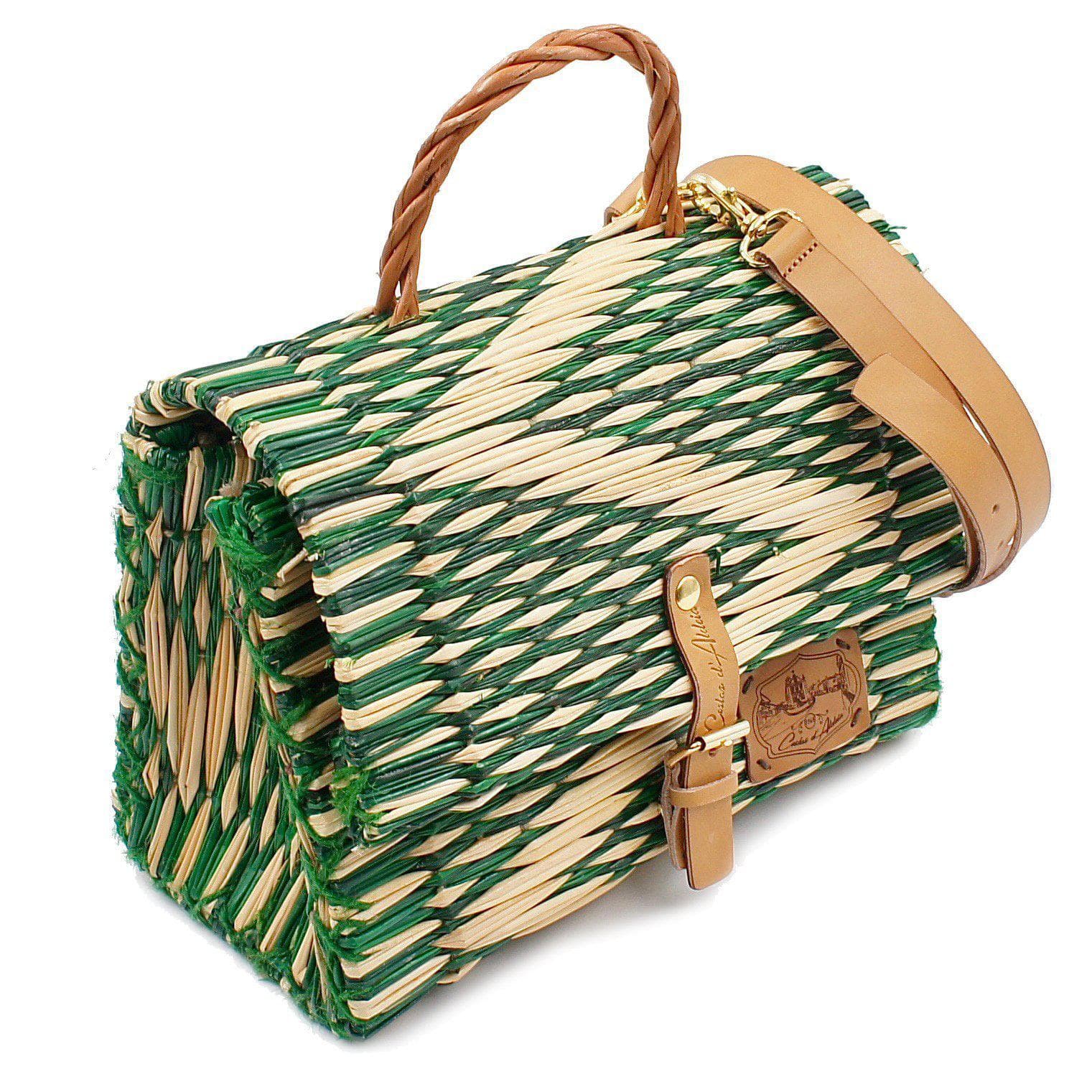 luisa-paix-o-accessoires-du-portugal-cartable-jonc-25cm-vert-naturel image 3