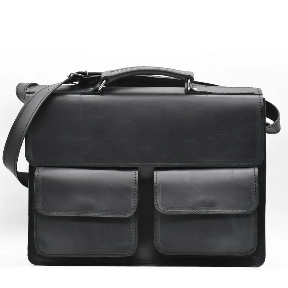 luisa-paix-o-cartable-cuir-noir-40cm-bandouli-re image 1