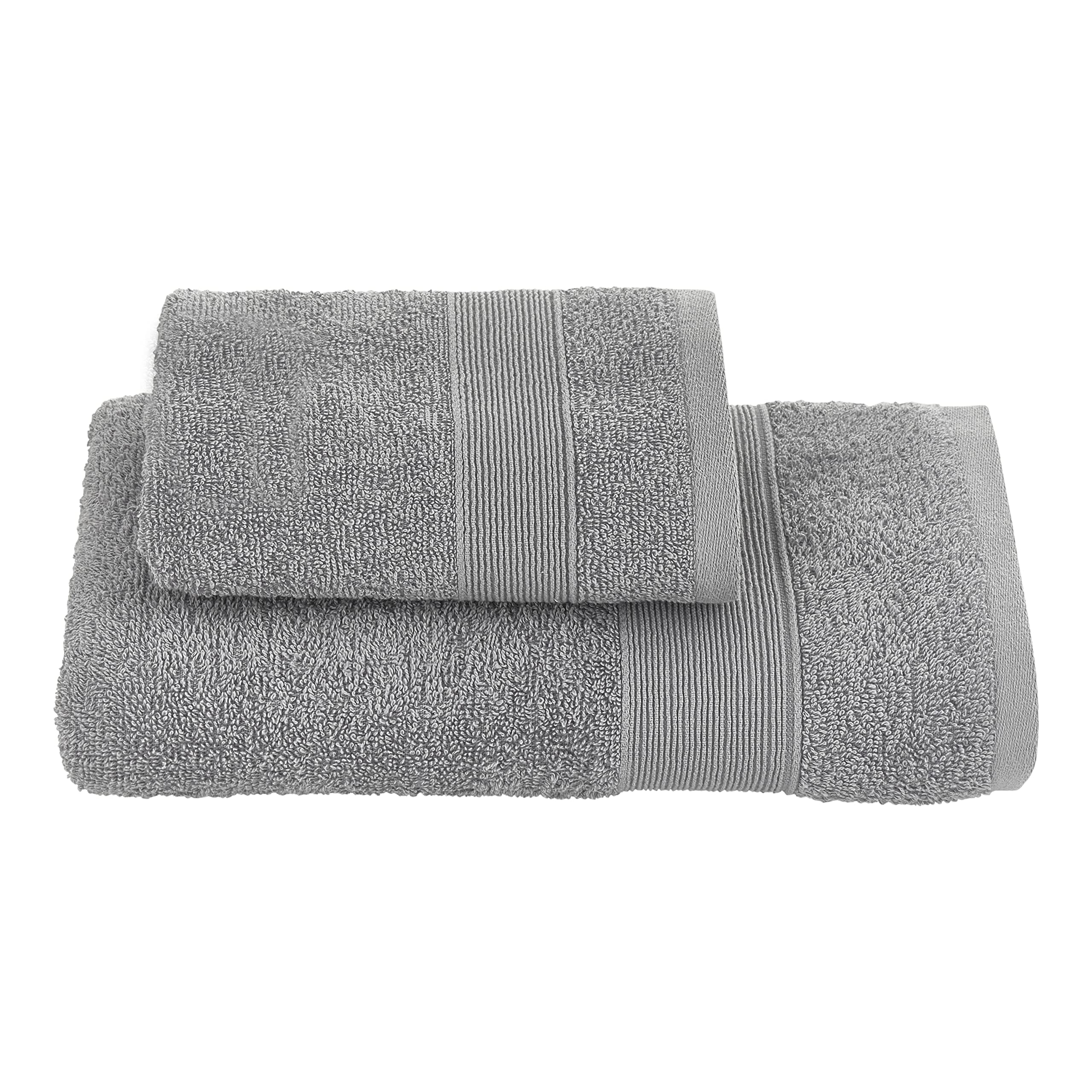 baroni-home-tessile-bagno-lot-2-serviettes-visage-invit-gris-coton image 1