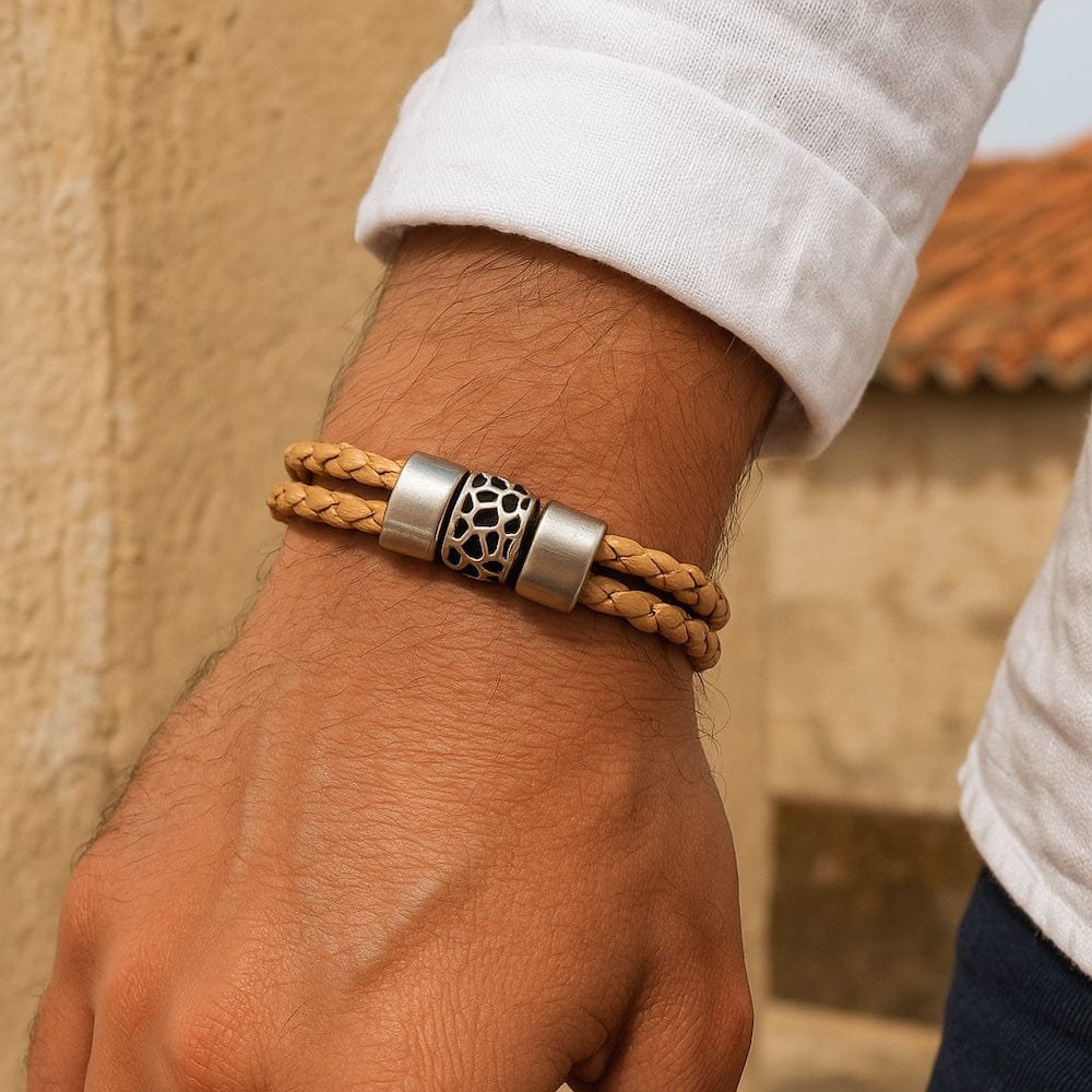 luisa-paix-o-bracelet-li-ge-tress-naturel-21cm-unisexe image 3