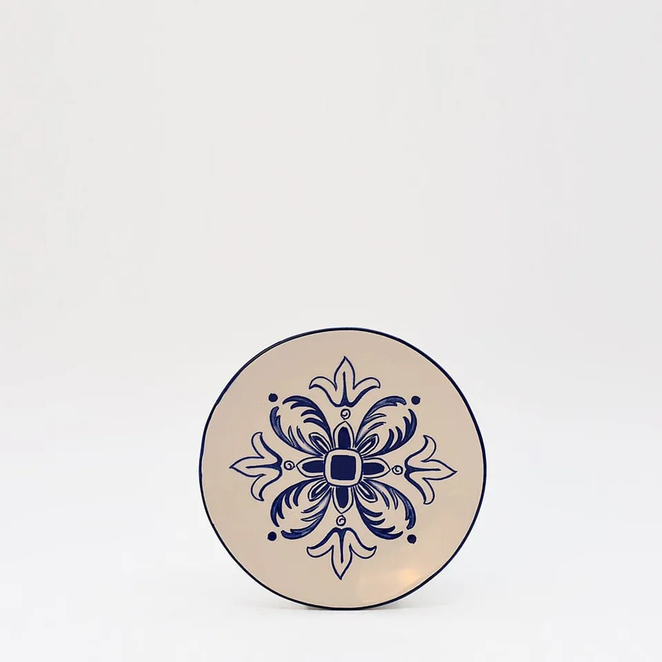 luisa-paix-o-floral-assiette-c-ramique-bleu-15cm image 1