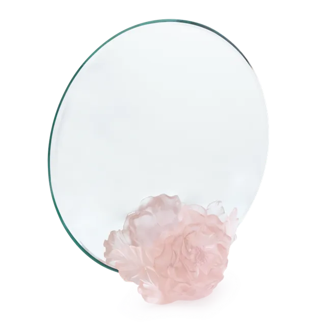 daum-camelia-miroir-rose-d-coration-cristal-p-te-de-verre image 1