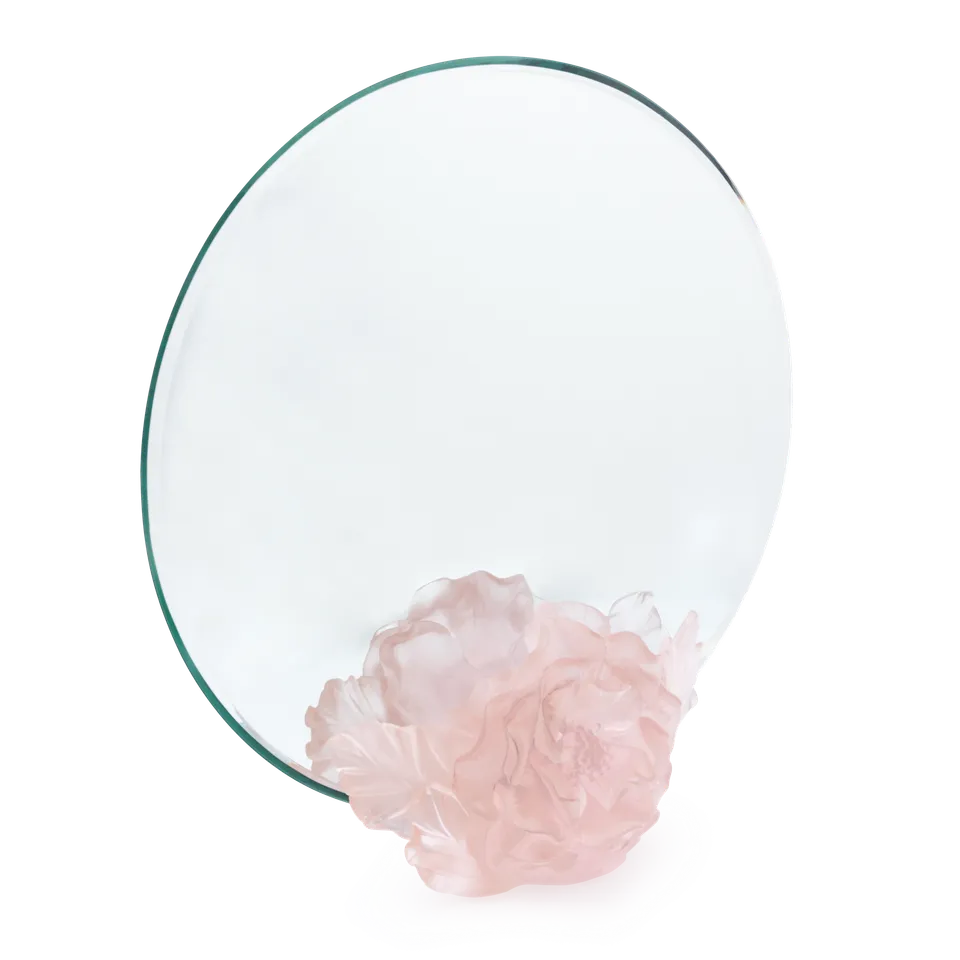 daum-camelia-miroir-rose-d-coration-cristal-p-te-de-verre image 1