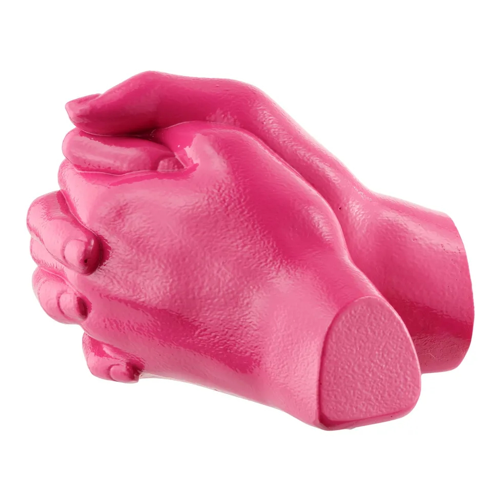 baroni-home-mains-crois-es-statue-d-corative-rose image 1