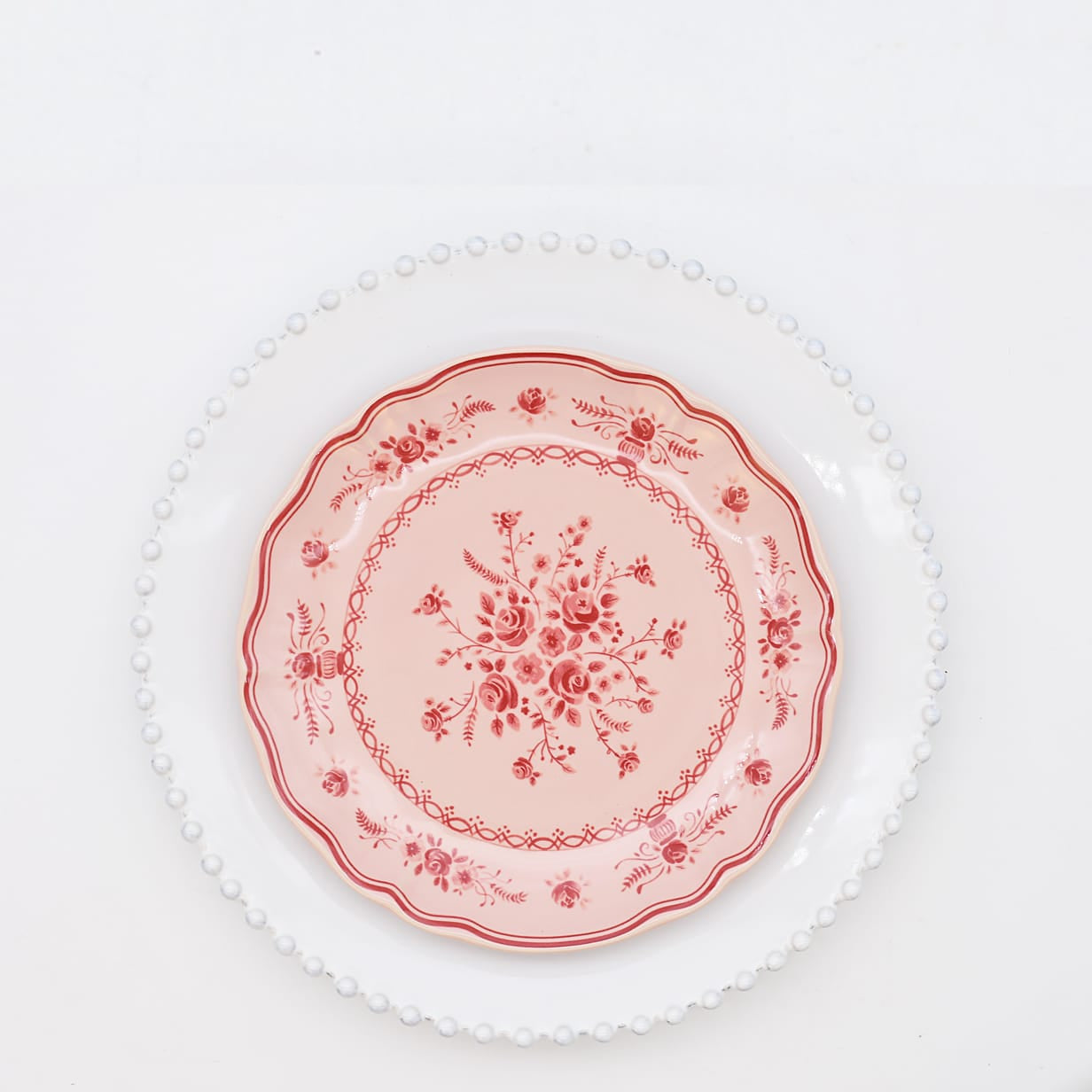 luisa-paix-o-pearl-vila-duo-assiettes-blanc-rose-21-cm image 1