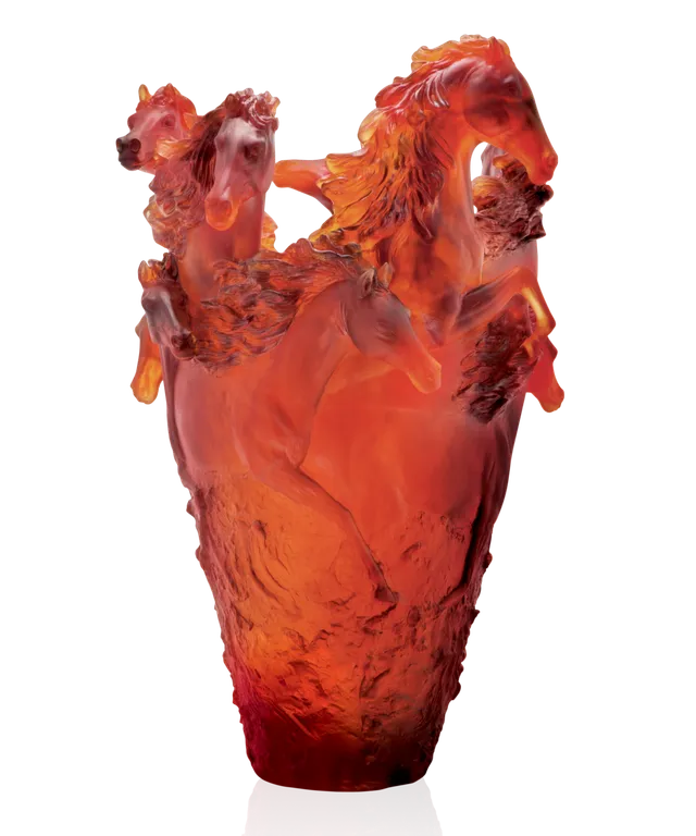 daum-cavalcade-vase-magnum-ambre-175-ex-cheval image 1