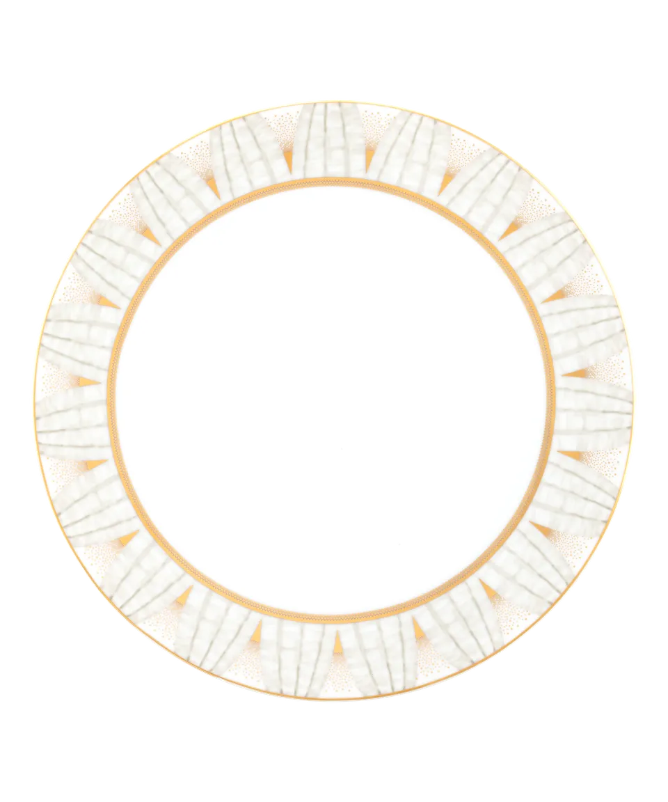 daum-or-d-abeille-coffret-2-assiettes-gastronomie-porcelaine image 1