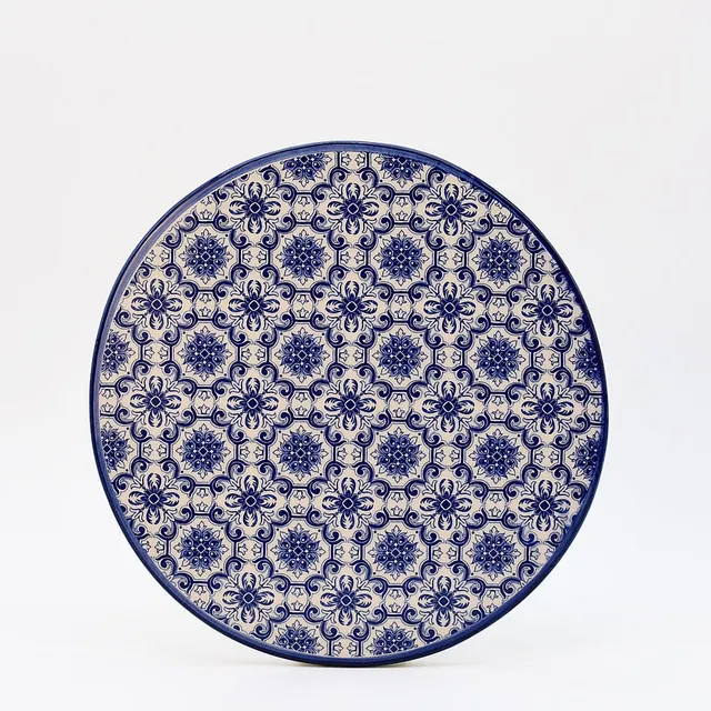 luisa-paix-o-padr-o-plateau-c-ramique-bleu-23-cm image 1