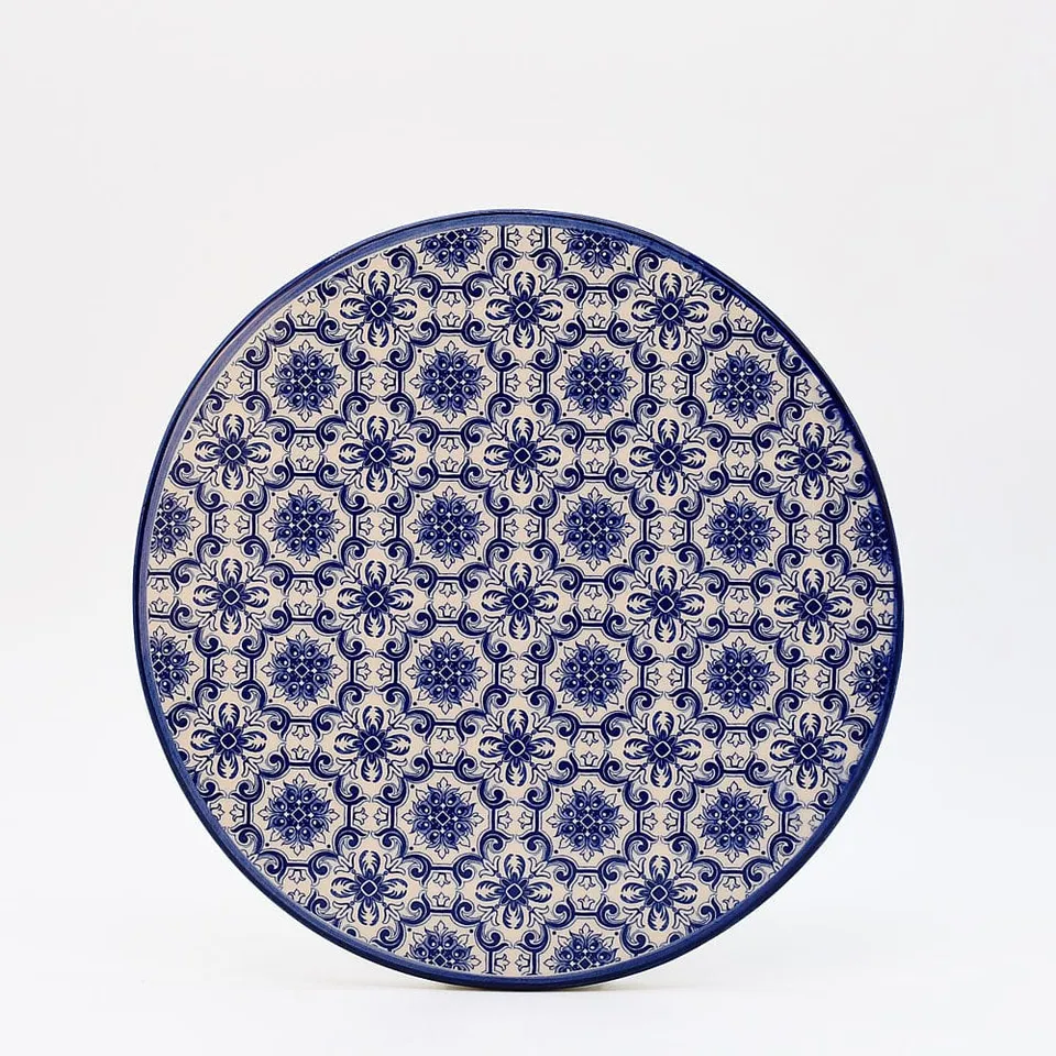 luisa-paix-o-padr-o-plateau-c-ramique-bleu-23-cm image 1