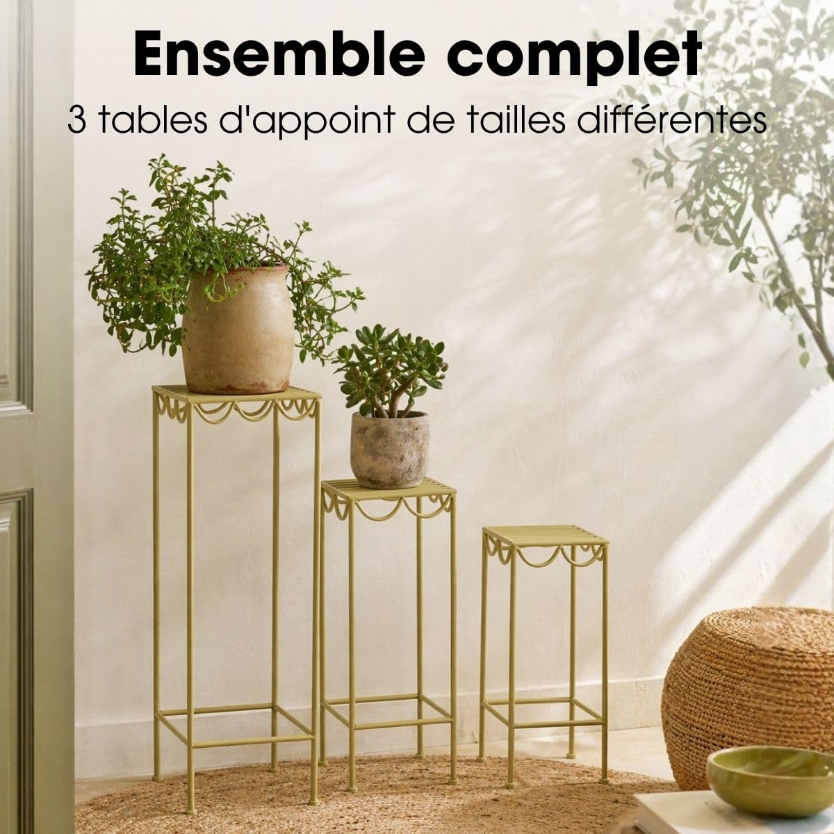 mica-decorations-rosalie-lot-3-table-plantes-vert-clair-pliable image 4
