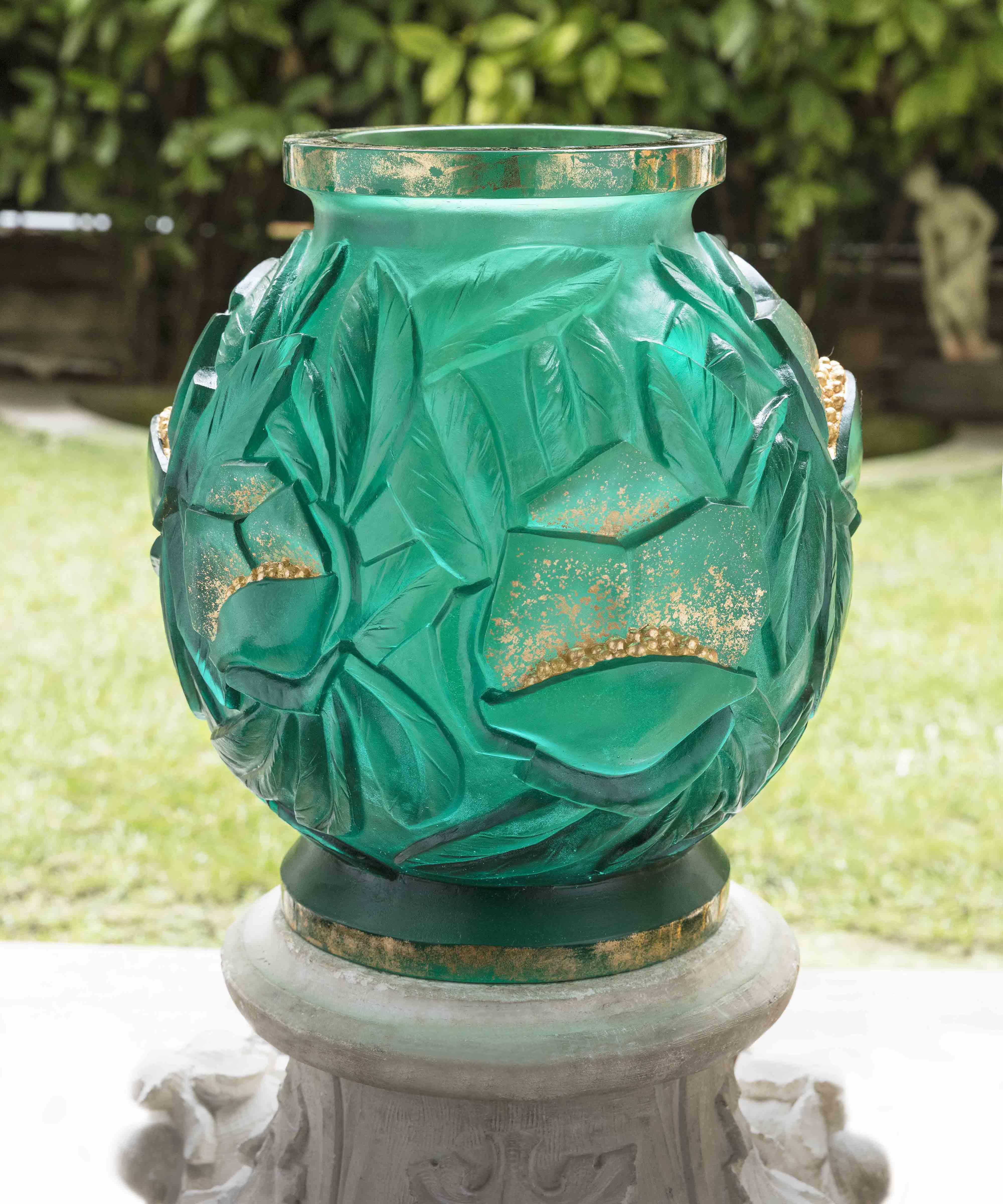 daum-empreinte-vase-grand-mod-le-vert-or-75ex image 6