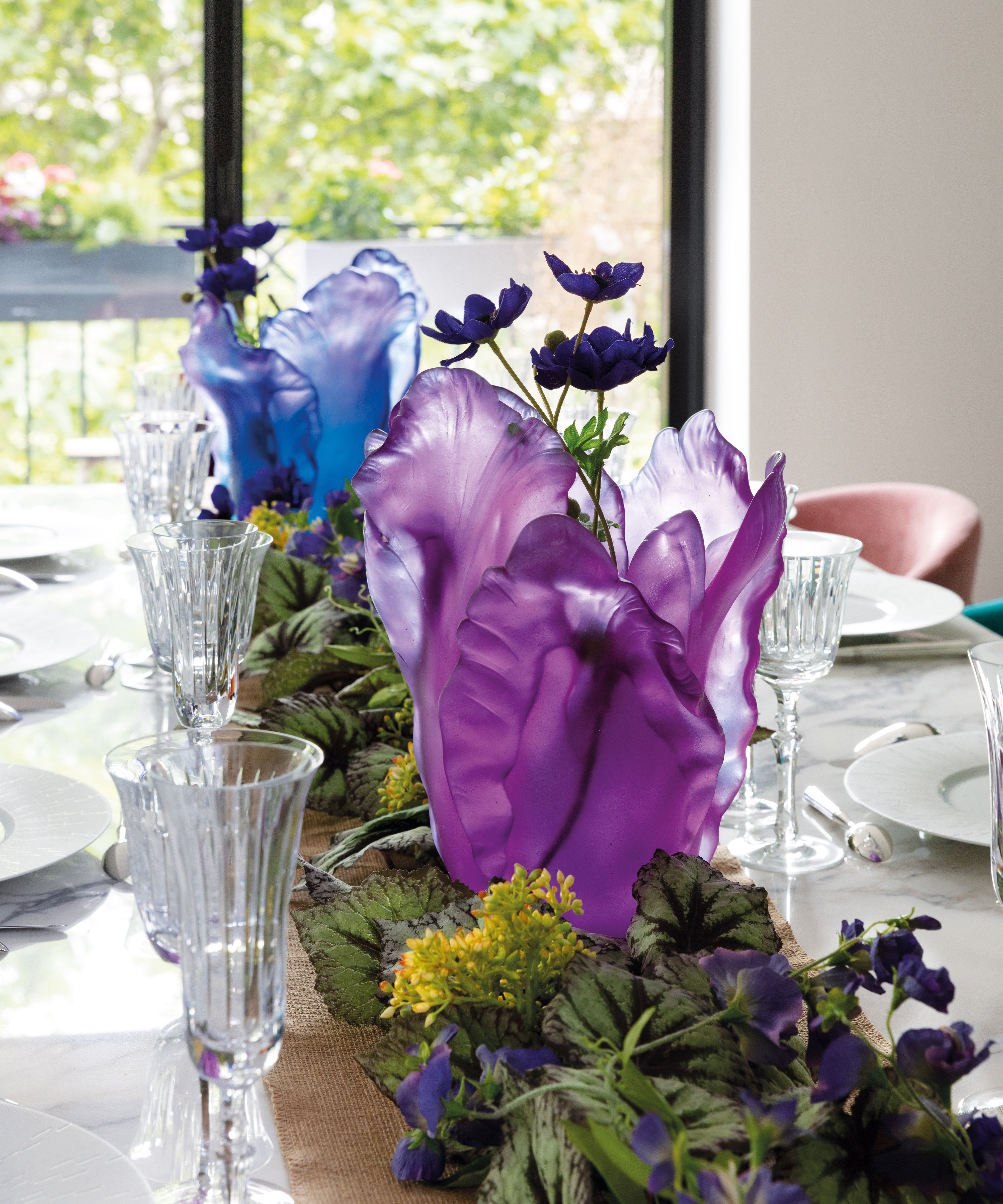 daum-tulipe-vase-grand-mod-le-bleu-cristal-floral image 2