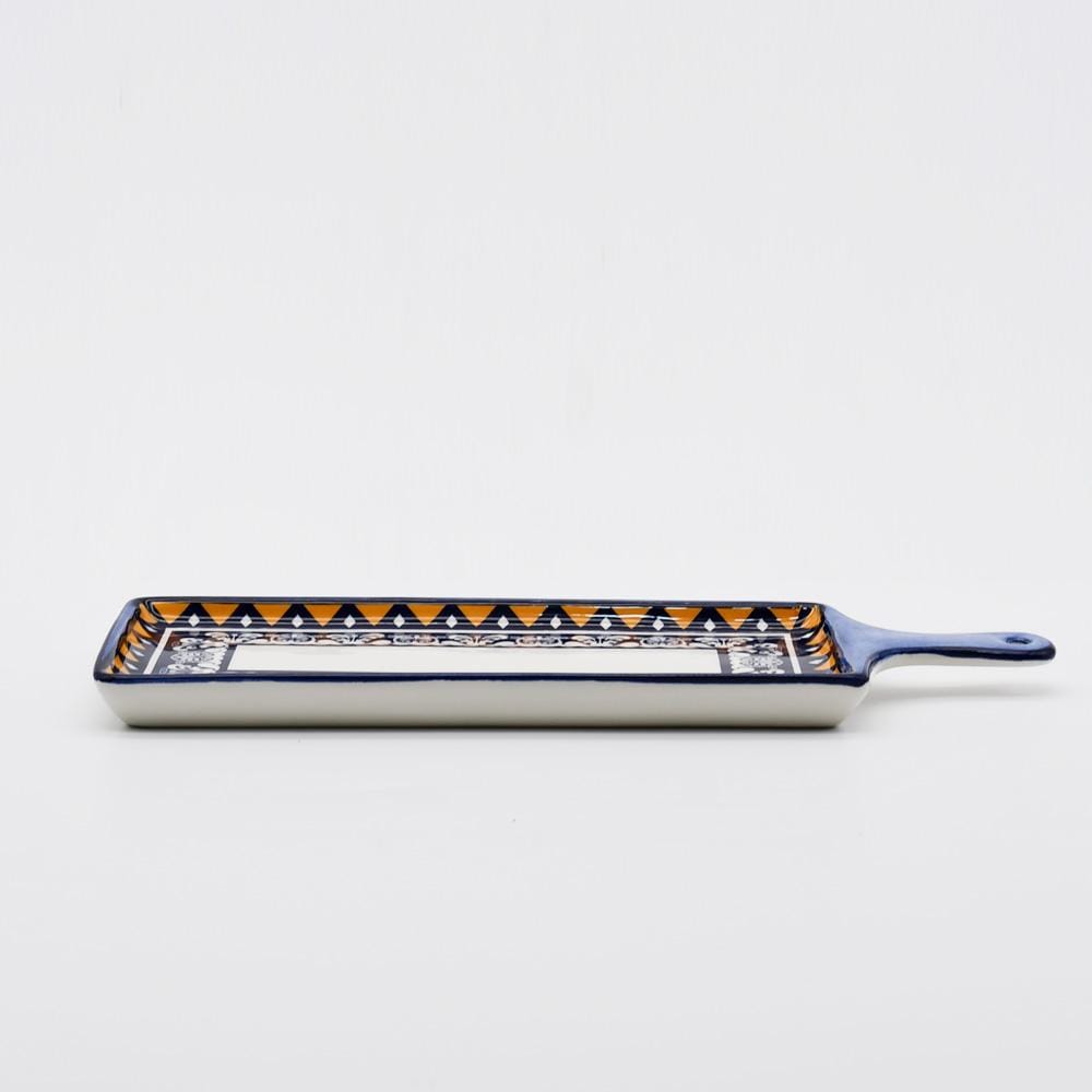 luisa-paix-o-tradicional-plat-en-c-ramique-29-cm-bleu-orange image 3