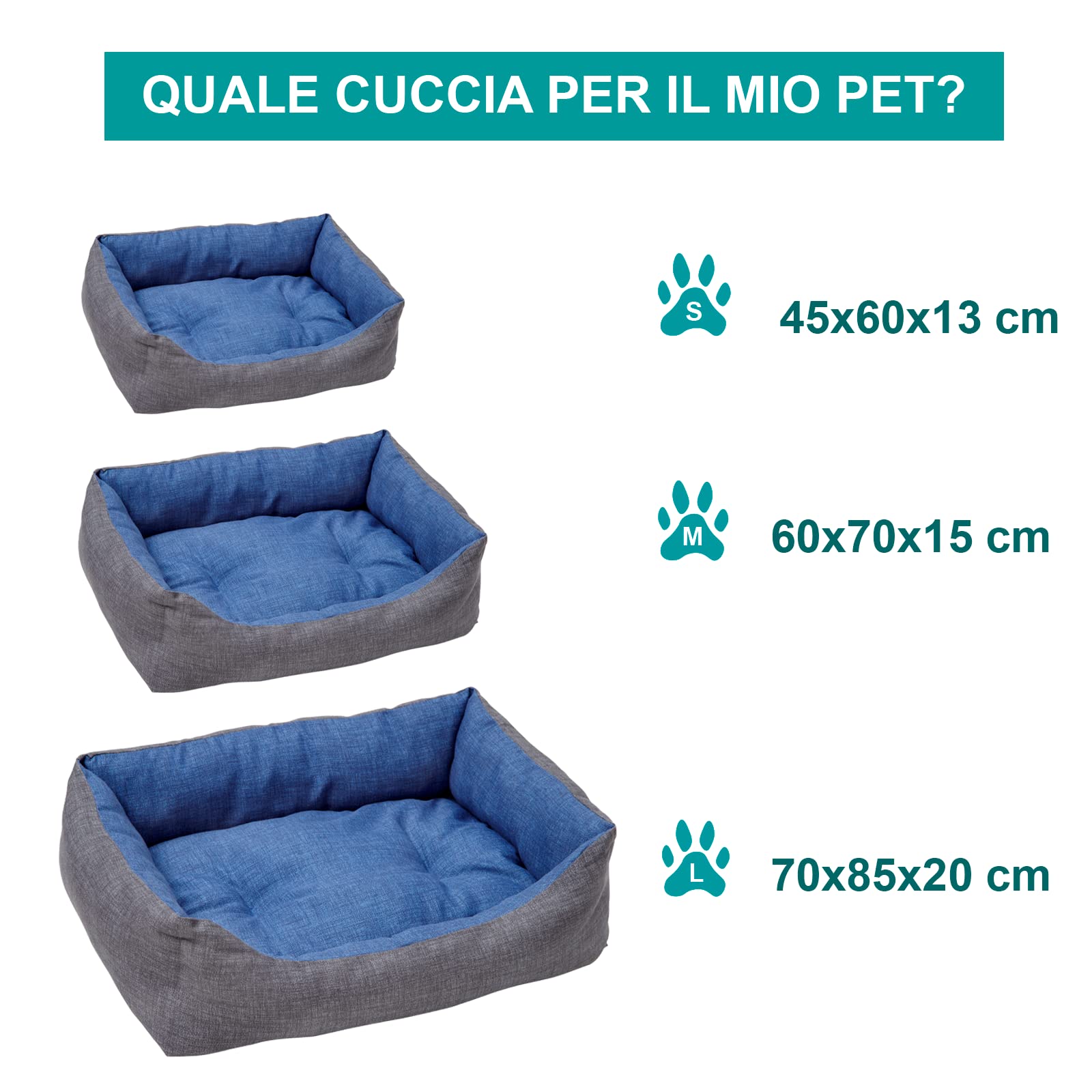 baroni-home-pet-lit-chien-s-gris-bleu-45x60-cm-lavable image 7