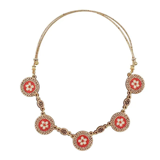 luisa-paix-o-collier-li-ge-flores-rouge-r-glable image 1