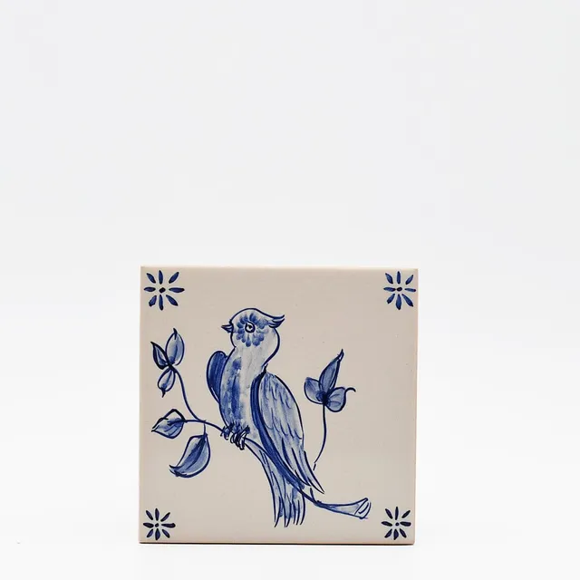 luisa-paix-o-azulejos-carreau-fa-ence-11x11-cm-motif-oiseau-bleu image 1