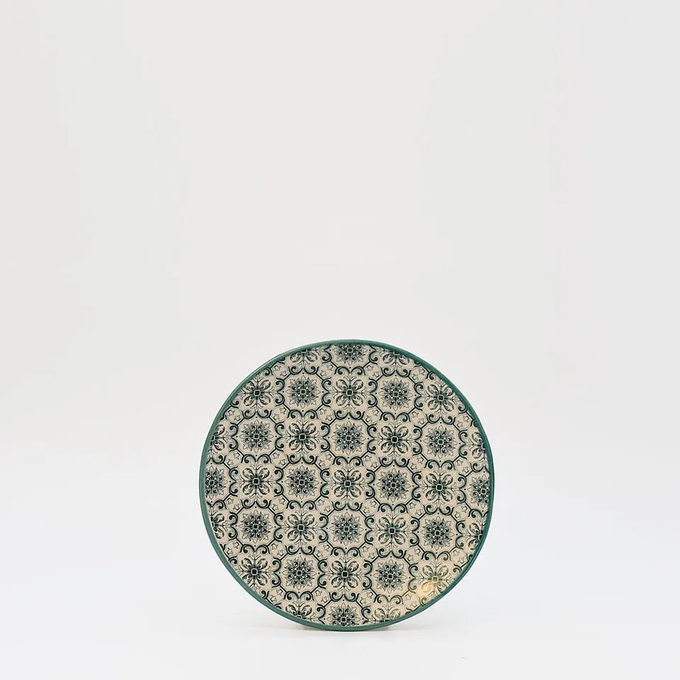 luisa-paix-o-padr-o-assiette-c-ramique-verte-12-cm image 1