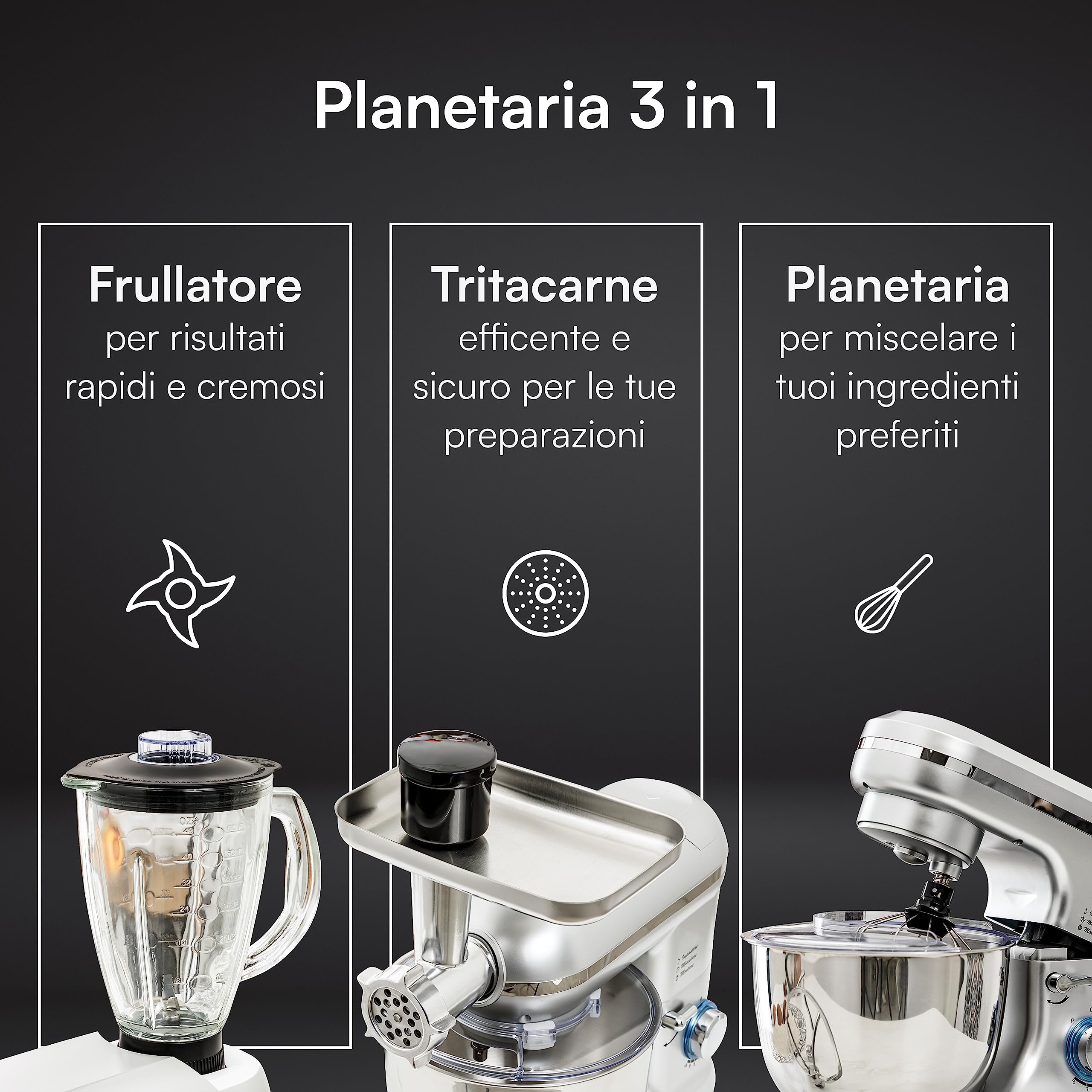 baroni-home-cucina-robot-p-tissier-multifonction-4-5-l-1000-w image 5