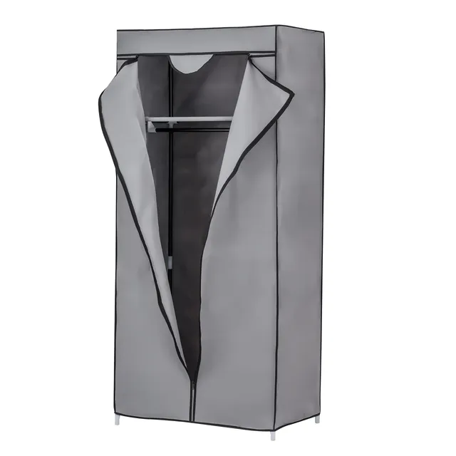baroni-home-organizzazione-armoire-tissu-pliable-gris-1-tag-re-45x70x155-cm image 1