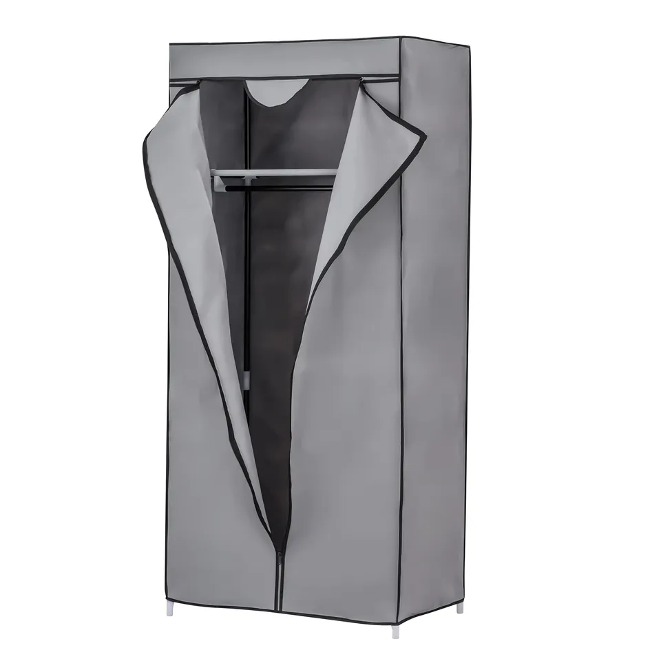 baroni-home-organizzazione-armoire-tissu-pliable-gris-1-tag-re-45x70x155-cm image 1