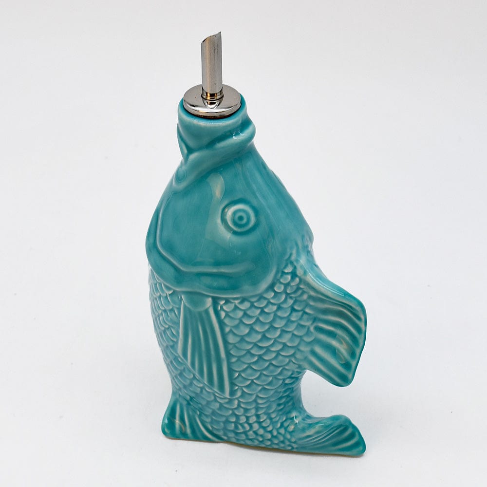 luisa-paix-o-vaisselle-carafe-huile-c-ramique-poisson-turquoise image 2