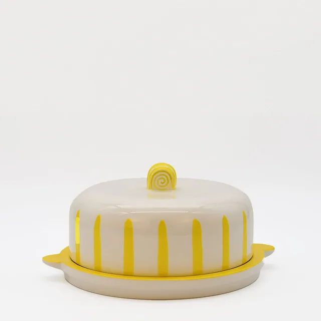 luisa-paix-o-costa-nova-mar-plateau-fromage-cloche-jaune-24cm image 1