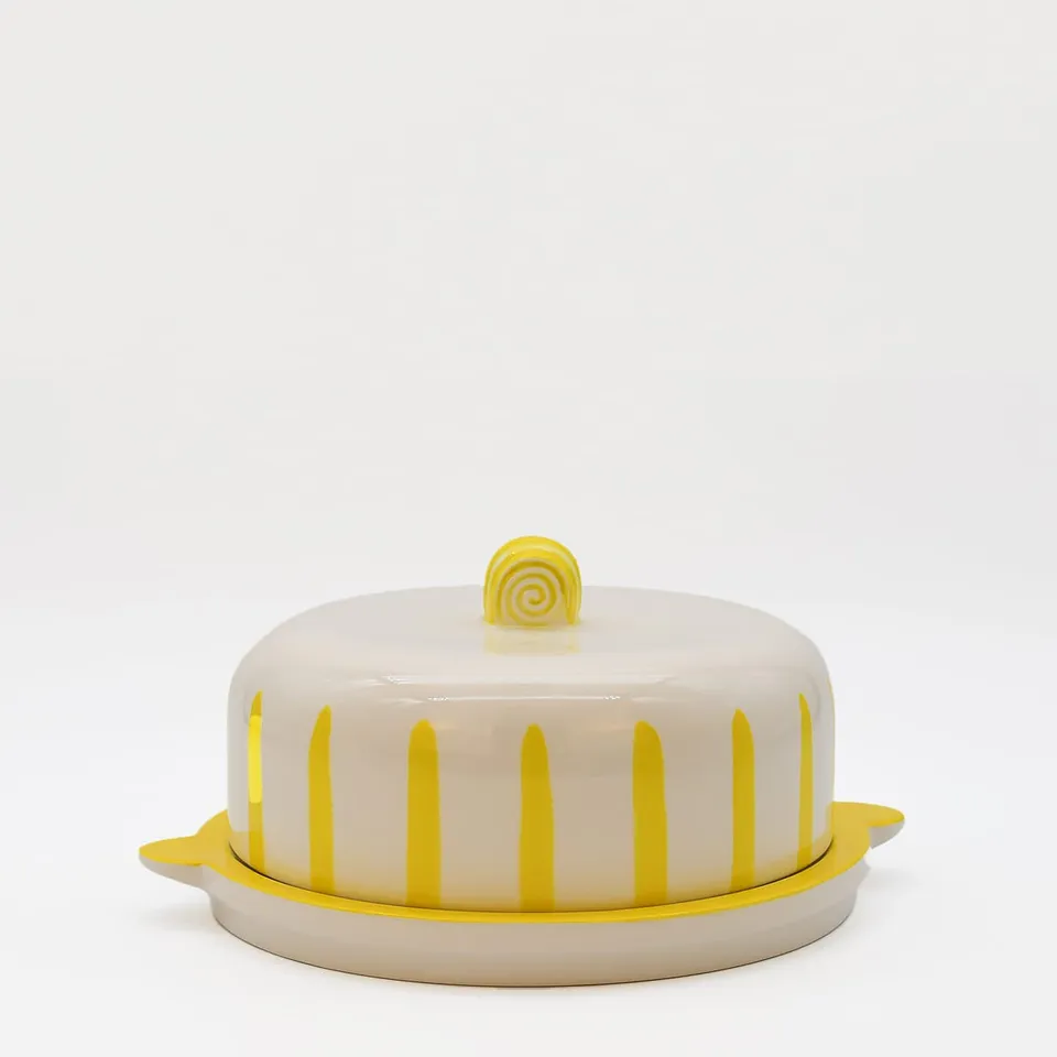 luisa-paix-o-costa-nova-mar-plateau-fromage-cloche-jaune-24cm image 1