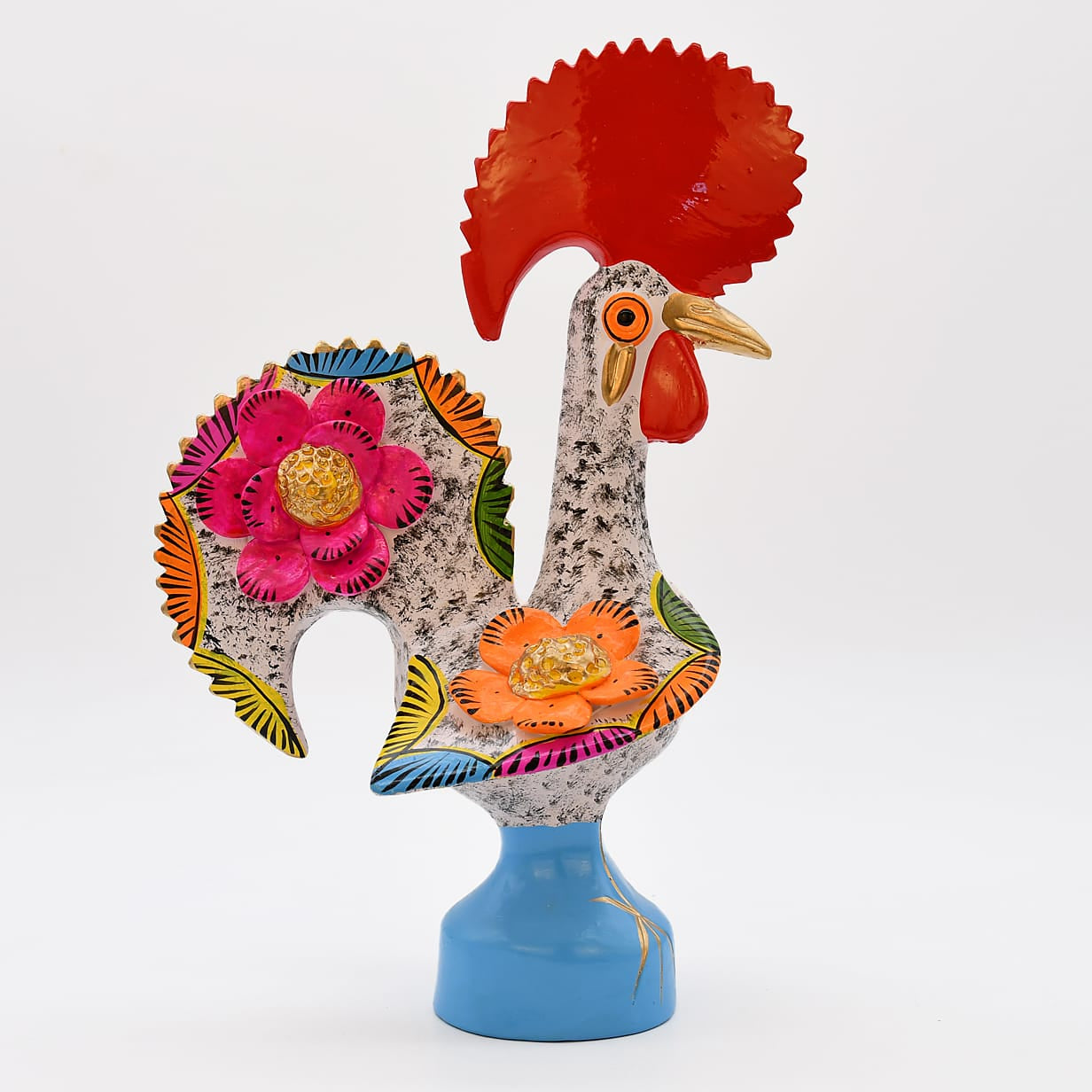 luisa-paix-o-coq-de-barcelos-25cm-blanc-figurine-c-ramique-unique image 7
