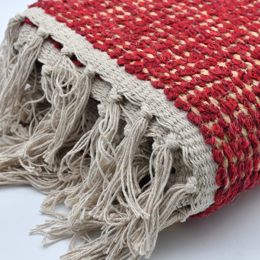 luisa-paix-o-tapis-artisanal-sisal-coton-160x95-bordeaux image 2