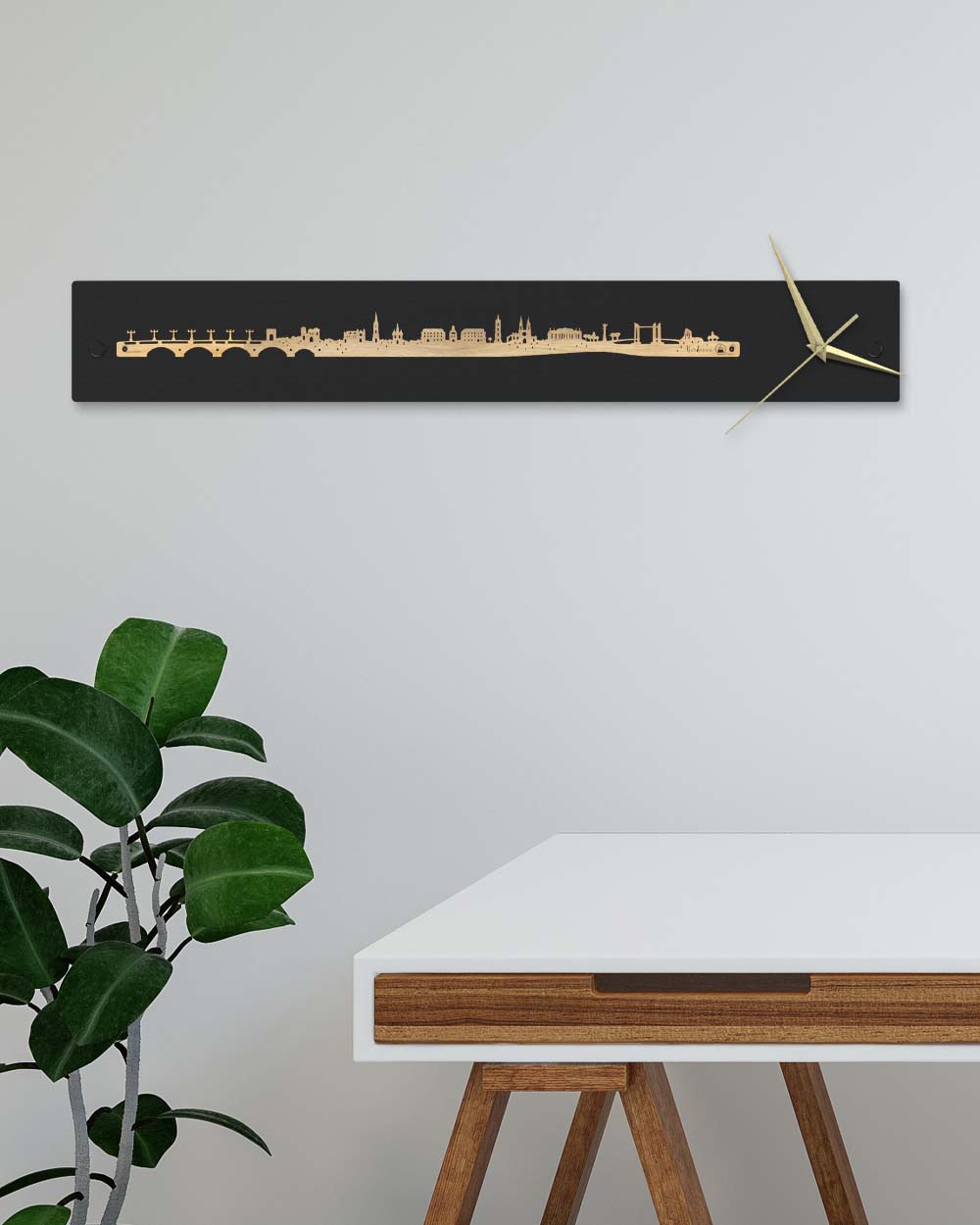 je-suis-art-bordeaux-horloge-murale-skyline-bois-m-tal image 1