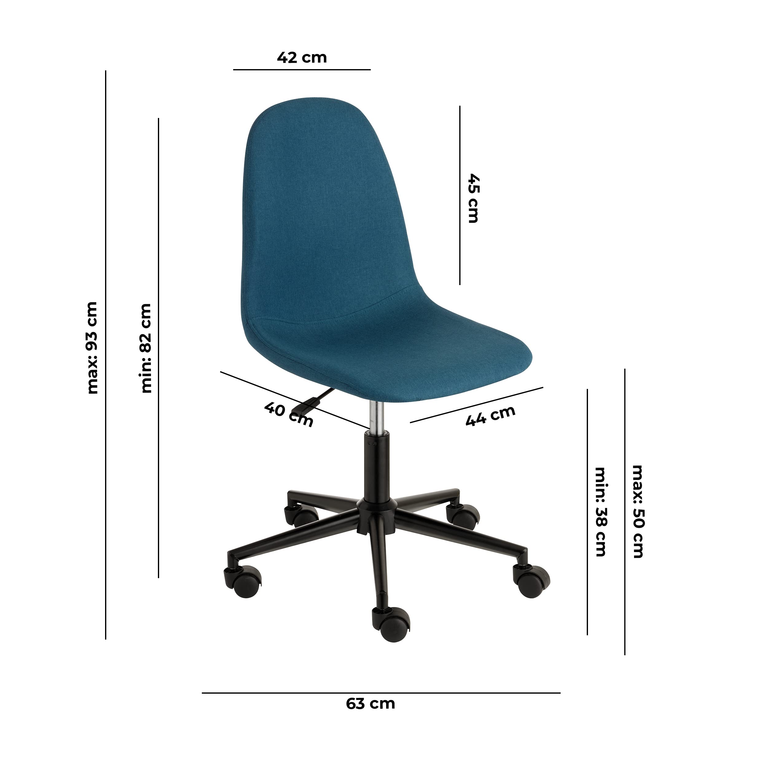 baroni-home-sedie-chaise-bureau-pivotante-bleue-sans-accoudoirs-tissu image 3